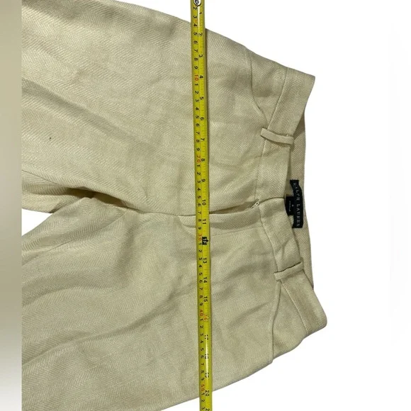 RALPH LAUREN BLACK LABEL 100% Linen Herringbone Trousers - Made in USA - Sz 8 - Picture 9 of 16